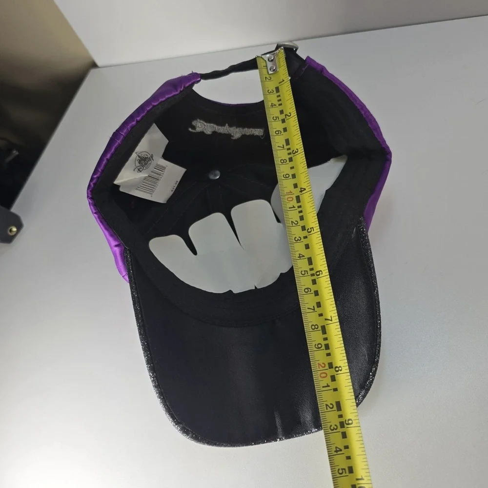 Disney Parks Youth LOVE Reversible Sequin Baseball Cap Purple Black Glitter Hat‎